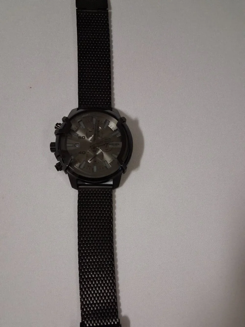 Diesel Men’s Griffed Quartz Watch with Stainless Steel Strap (Model: DZ4536)